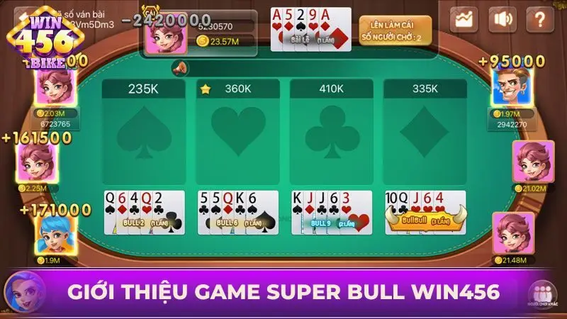 Game Super Bull WIN456 thu hút không kém bộ môn kinh điển